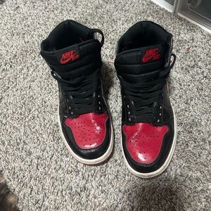 Nike Women's Black and Red High-Top Sneakers